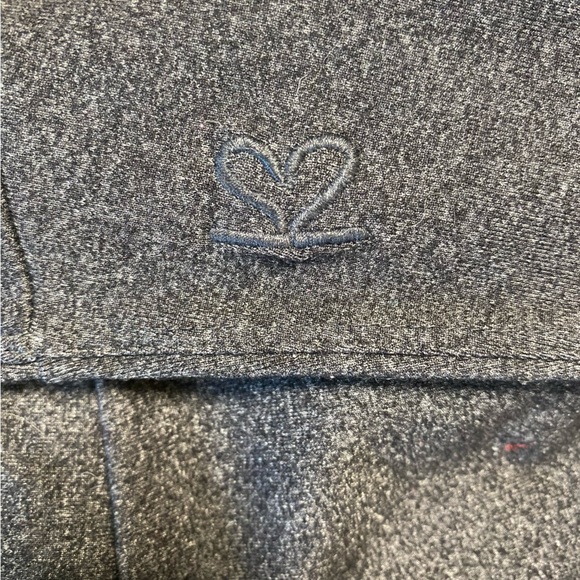 KTRNA activewear girls high waisted charcoal gray fold over dance short. - Picture 5 of 7